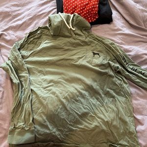 Green black dog pullover